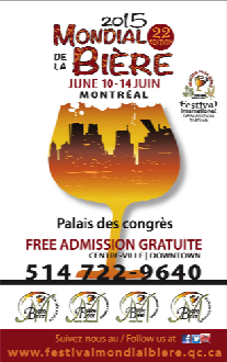 Mondial de la bière Montréal 2015
- Publicité Mondial de la bière Montréal 2015
- Publicité