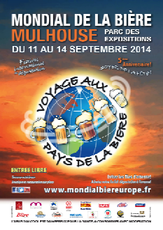 Mondial de la bière Mulhouse 2014
- Affiche d'événement Mondial de la bière Mulhouse 2014
- Affiche d'événement